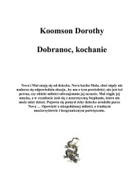 Dobranoc, kochanie — Koomson Dorothy