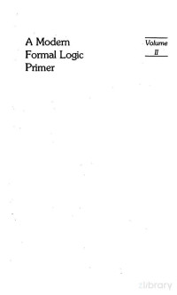 Paul Teller — A modern formal logic primer. vol 2. Predicate theory