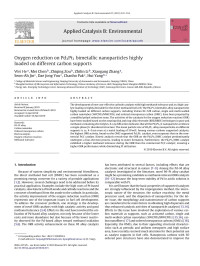 Wei He; Mei Chen; Zhiqing Zou; Zhilin Li; Xiaogang Zhang; Seon-Ah Jin; Dae Jong You; Chanho Pak; Hui Yang — Oxygen reduction on Pd3Pt1 bimetallic nanoparticles highly loaded on different carbon supports