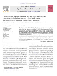 Marta LeÃ³n — Consequences of the ironâ€“aluminium exchange on the performance of hydrotalcite-derived mixed oxides for ethanol condensation