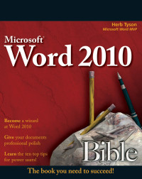 Herb Tyson — Word 2010 Bible, Third Edition