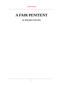 Wilkie Collins — A Fair Penitent