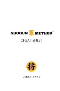 Derek Rake — Shogun Method: Cheat Sheet