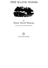 Henry David Thoreau — The Maine Woods