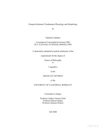 Caballero — Tarahumara; Choguita Rarámuri (Tarahumara) Phonology and Morphology