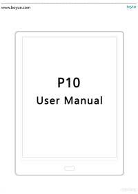 Boyue — Likebook P10 user manual