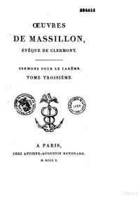 Jean-Baptiste Massillon — Sermons pour le Carême Tome 3