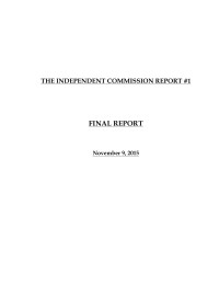 Pound et al — The Independent Commission, Final Report; WADA Investigations