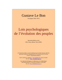 Gustave Le Bon — Lois psychologiques de l’évolution des peuples