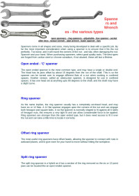 Home — Spanners and Wrenches - the various types