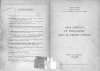 Hadot , Ilsetraut — Arts libéraux et philosophie dans la pensée antique