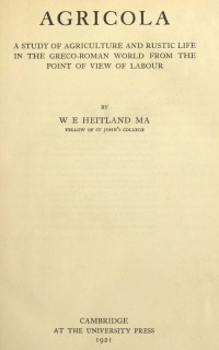 William Emerton Heitland — Agricola