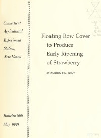 Gent, Martin P. N — Floating row cover to produce early ripening of strawberry