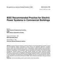 Power Systems Engineering Committee of the IEEE Industry Applications Society — IEEE Std 241-1990 (Revision of IEEE Std 241-1980) IEEE Recommended Practice for Electic Power Systems in Commercial Buildings