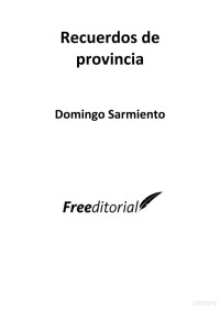 Domingo Sarmiento — Recuerdos de provincia
