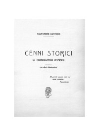 Salvatore Cantone — Cenni Storici Di Pomigliano D'arco