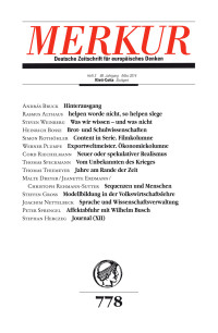 Christian Demand; — MERKUR Deutsche Zeitschrift für europisches Denken