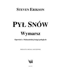 Pył Snów. Wymarsz — [9-1]Erikson Steven