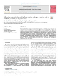 Bin Tian & Wei Gao & Xiaofeng Ning & Yuqi Wu & Gongxuan Lu — Enhancing water splitting activity by protecting hydrogen evolution activity site from poisoning of oxygen species