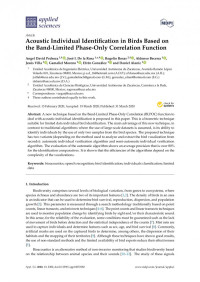 Angel David Pedroza, José I. De la Rosa, Rogelio Rosas — Acoustic Individual Identification in Birds Based on the Band-Limited Phase-Only Correlation Function