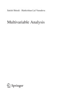 Satish Shirali, Harkrishan Lal Vasudeva — Multivariable Analysis