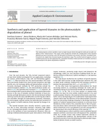 Svetlana Ivanova & Anna Penkova & María del Carmen Hidalgo & José Antonio Navío & Francisca Romero-Sarria & Miguel Ángel Centeno & José Antonio Odriozola — Synthesis and application of layered titanates in the photocatalytic degradation of phenol