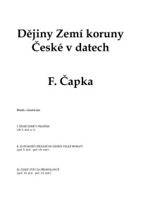 Čapka — Dějiny zemí koruny české v datech