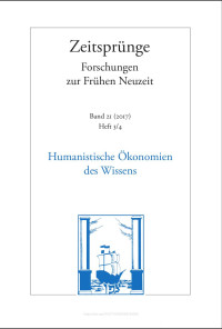 Judith Frömmer / André Otto (eds.) — Humanistische Ökonomien des Wissens