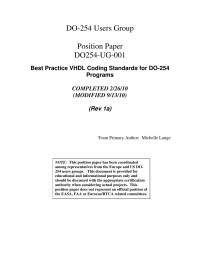 michelle langre — Best practice VHDL coding standards for DO-254 Programs