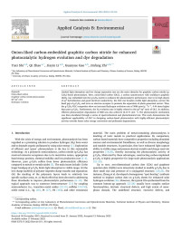 Yuxi Shi — Onion-liked carbon-embedded graphitic carbon nitride for enhanced photocatalytic hydrogen evolution and dye degradation