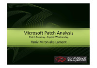 Unknown — MicrosoftPatchAnalysis_YanivMiron_Confidence2010