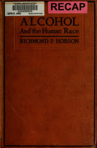 Hobson, Richmond Pearson, 1870-1937 — Alcohol and the human race