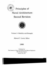 Lewis E. — Principles of Naval Architecture Vol I. Stability and Strength 1988