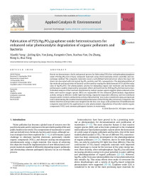 Xiaofei Yang & Jieling Qin & Yan Jiang & Kangmin Chen & Xuehua Yan & Du Zhang & Rong Li & Hua Tang — Fabrication of P25/Ag3PO4/graphene oxide heterostructures for enhanced solar photocatalytic degradation of organic pollutants and bacteria