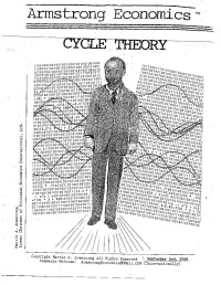 Martin A. Armstrong — Cycle Theory & The Sixth Dimension
