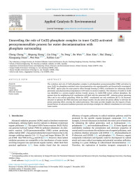 Cheng Cheng — Unraveling the role of Co(II)-phosphate complex in trace Co(II) activated peroxymonosulfate process for water decontamination with phosphate surrounding