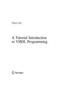 Orhan Gazi — A Tutorial Introduction to VHDL Programming