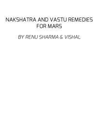 Sharma, Vishal & Sharma, Renu — Nakshatra and Vastu Remedies for Mars