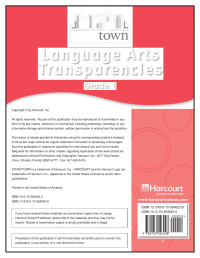 Houghton Mifflin Harcourt [Harcourt, Houghton Mifflin] — Language Arts Transparencies Grade 1