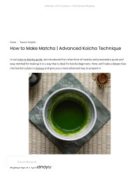 Unknown — How to Make Matcha | Advanced Koicha Technique – Tezumi