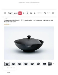 Unknown — Japanese Shiboridashi - 玉光 Gyokko Kiln - Black Kokudei Tokoname-yaki T – Tezumi