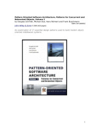 Douglas Schmidt, Michael Stal, Hans Rohnert, Frank Buschmann — Pattern-Oriented Software Architecture Volume 2: Patterns for Concurrent and Networked Objects