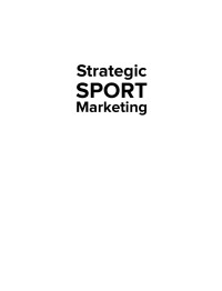 David Shilbury, Hans Westerbeek, Shayne Quick & Daniel Funk — Strategic Sport Marketing