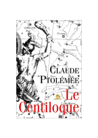 Claude Ptolémée — LE CENTILOQUE ou LES CENT SENTENCES