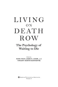 Toch, Hans;Acker, James R.;Bonventre, Vincent Martin; — Living on Death Row