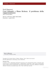 David Ragazzoni — Carl Schmitt e Hans Kelsen: il problema della rappresentazione