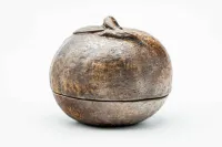 Unknown — Japanese Kogo - Earthly Clay Tomato-shaped Incense Container – Tezumi