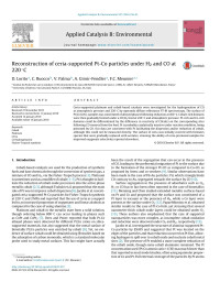 D. Lorito & C. Ruocco & V. Palma & A. Giroir-Fendler & F.C. Meunier — Reconstruction of ceria-supported Pt-Co particles under H2 and CO at 220°C