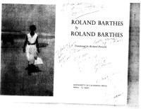 Roland Barthes — Roland Barthes