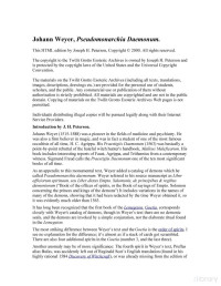 Johan Weyer — Pseudomonarchia Daemonum